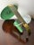 Mid-Century Modern Italian Wall Lamp in Green Aluminum and Opaline Glass, 1950s For Sale - Image 3 of 10