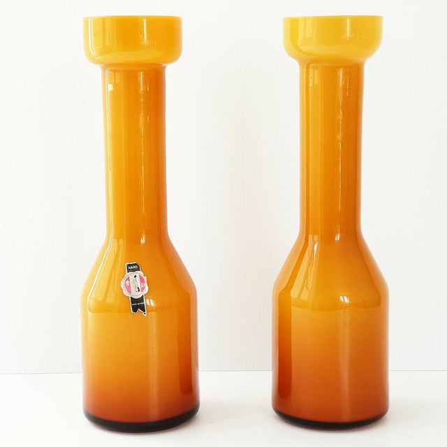 Vintage Italian Vases by Mazzega, 1960s, Set of 2 For Sale - Image 7 of 7