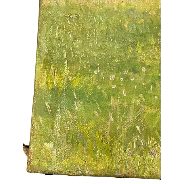 Late 19th Century Antique 19th-Century French Impressionist Landscape Oil Painting Sunlit Forest For Sale - Image 5 of 18