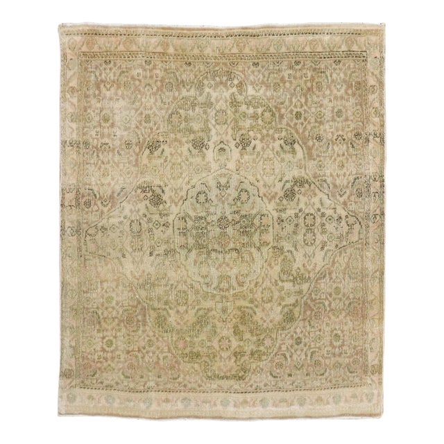 Persian Tabriz Mini Square Rug no. j3210 For Sale