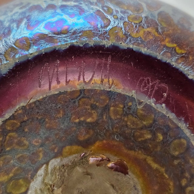 Minh Martin Art Romeo Glass Vase Gold Line Pattern For Sale - Image 9 of 12