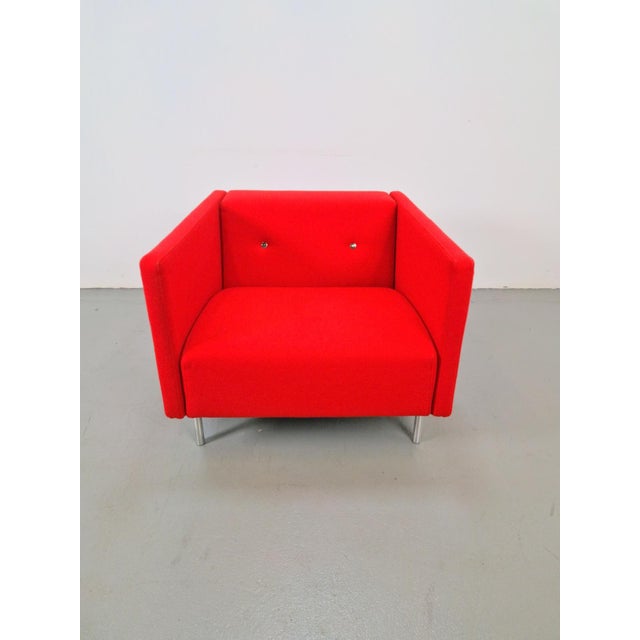 Contemporary Dutch Red Bottoni Lounge Chair by Marcel Wanders for Moooi, 2010s For Sale - Image 3 of 15
