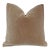 Plush 24" Tan Camel Down Filled Mohair Pillow For Sale