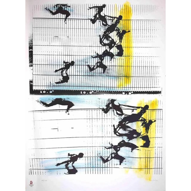 Fotofinish is an original lithograph belonging to the Suite "Olympic Games Beijing 2008" realized by Sergio barletta in...