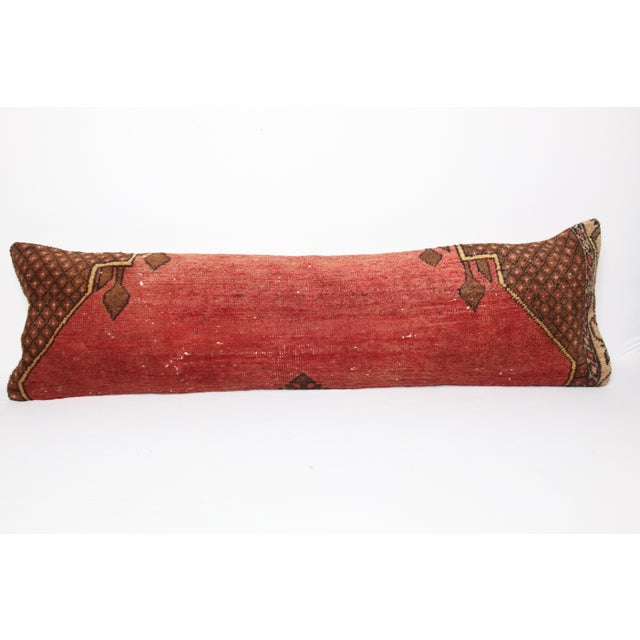 Vintage Bohemian Home Decor Handwoven Lumbar Cushion Cover -14'' X 47'' For Sale In Tampa - Image 6 of 10