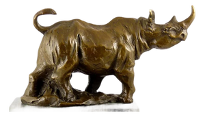 Bronze Rhinoceros Sculpture from Milo
