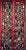 Vintage Uzbek Quilt, Hand-Stitched Silk, Geometric Pattern, Red & Turquoise, 39” X 73” For Sale In Chicago - Image 6 of 12