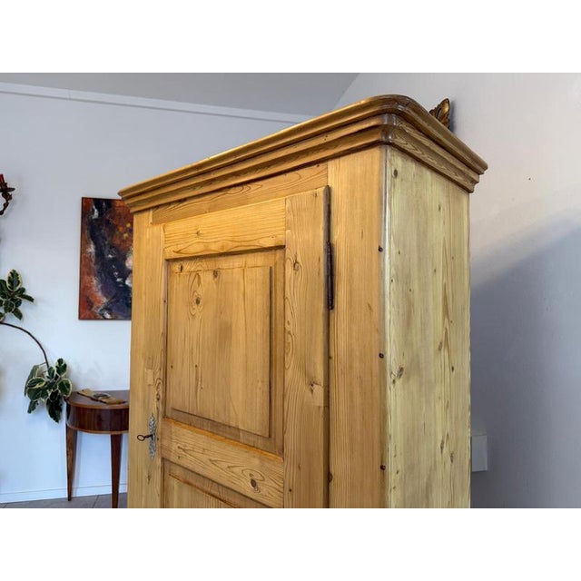 Biedermeier Farmhouse Cabinet in Natural Wood For Sale - Image 13 of 15