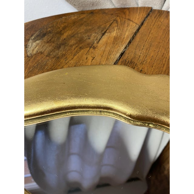 Gold Leaf Plaster Lip Mirror, 1970s For Sale - Image 9 of 12