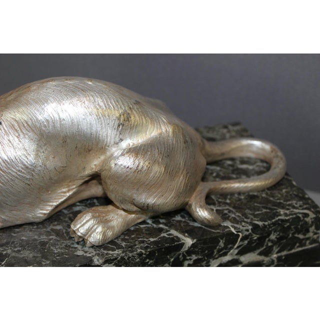 Silver-Plated Bronze Lioness, 1930s For Sale - Image 15 of 16