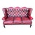 English High-Back Chesterfield Sofa with Queen Anne Legs in Burgundy Leather, 1980s For Sale - Image 3 of 8