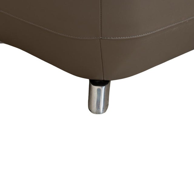 Textile Daja 3-Seater Sofa and Ottoman in Grey Fabric and Leather from Leolux, Set of 2 For Sale - Image 7 of 18