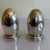 A pair of Danish mid century salt and pepper shakers. The set are in an egg shaped sterling silver.