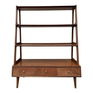 Saginaw Mid-Century Modern Freestanding Bookshelf For Sale