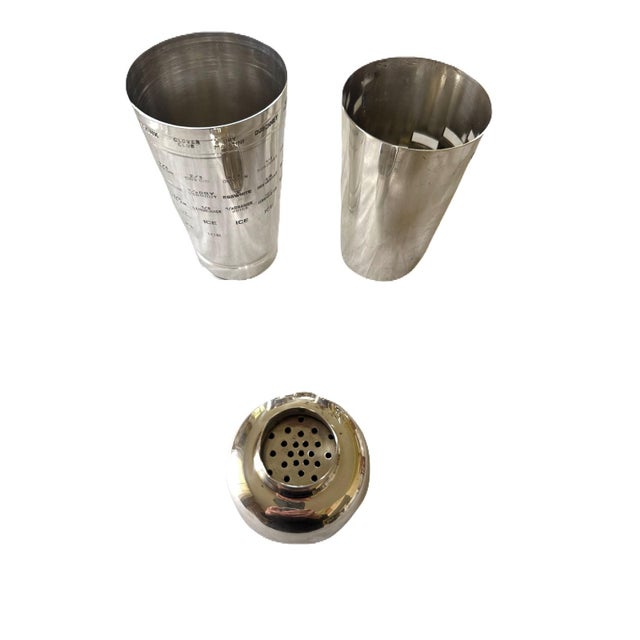 1930s Art Deco Silver Plated Cocktail Shaker by Giuliano Bossi | 'Dial-a-Drink' For Sale - Image 9 of 10