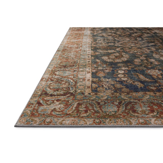 Traditional Chris Loves Julia x Loloi Jules Ocean / Spice 9'-6" x 14' Area Rug For Sale - Image 3 of 6