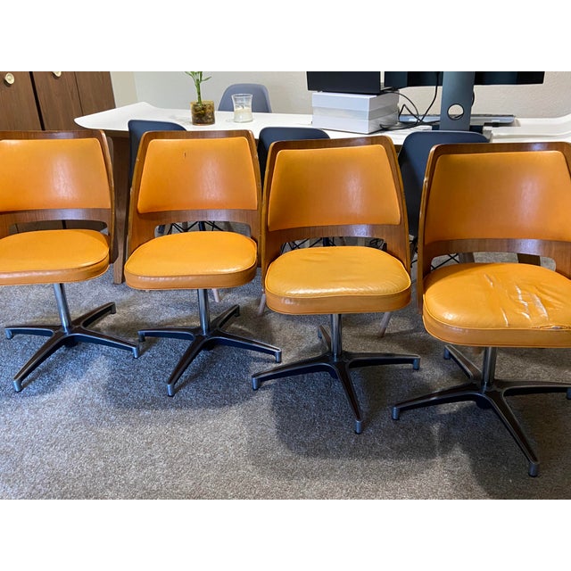 Vintage Swivel Brody Dining Room Chairs Set of 4 Chairish