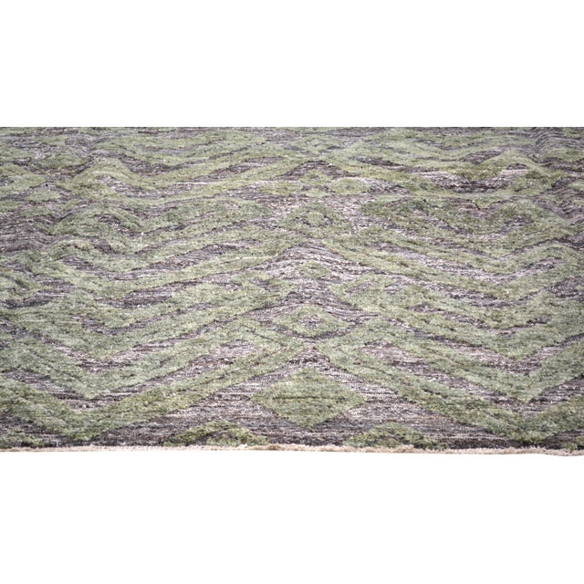 Moroccan Sheba Hand Knotted Wool Rug, 9'9"x14' For Sale - Image 4 of 6