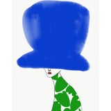 “Blue Et Vert Fleur” Limited Edition Print by Annie Naranian For Sale