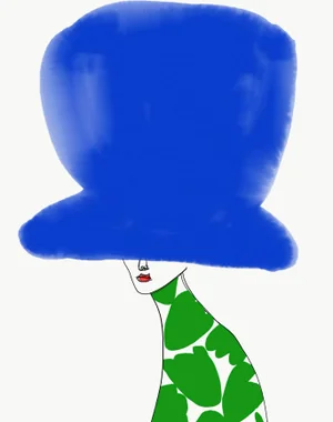“Blue Et Vert Fleur” Limited Edition Print by Annie Naranian