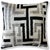 2020s Hand-Knotted Geometric Maze Silk Velvet Pillow - 20x20 Black & Silver For Sale - Image 5 of 8