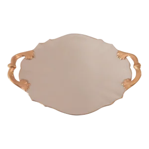 1950s Lenox Valencia Turkey Serving Platter Plate Charcuterie with Gilt Handles