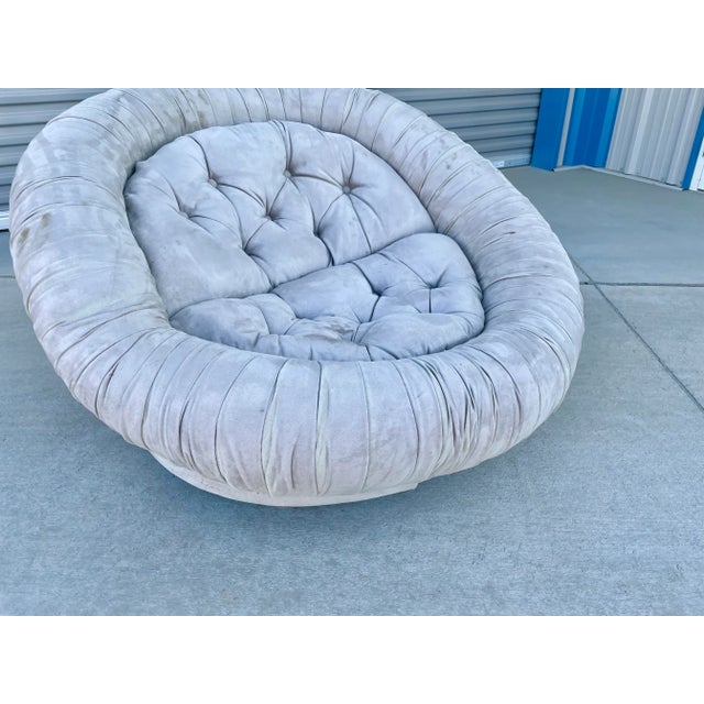 Mid-Century Modern Vintage "Cloud" Swivel Chair For Sale - Image 3 of 13