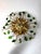Metal Ceiling or Wall Lamp in Gilded Metal with Murano Glass Leaves and Flowers from Banci Firenze, Italy, 1960s For Sale - Image 7 of 8