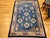 Chinese Vintage Art Deco Chinese Rug, Handwoven Wool Pile, Floral Design, Blue, 6' x 8' For Sale - Image 3 of 14
