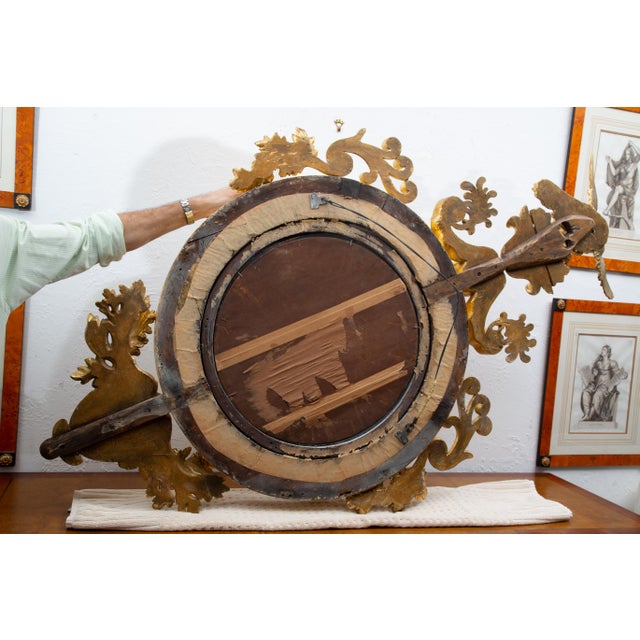 Continental Gilt Early 19th Century Wall Mirror For Sale - Image 4 of 10