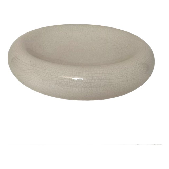 Cracked Ceramic Tray or Trinket Dish, 1980 For Sale