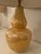Irredescent golden lamps - retro with goregeous brand new grass cloth shades - sold separately