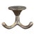 Likely Antique Brass Toned Tripod Wall Hook or Hat Rack Base Mount For Sale