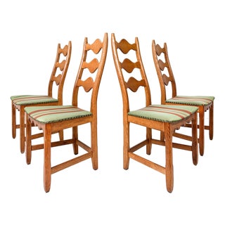 Set of Four Dining Chairs by Henning Kjaernulf For Sale