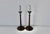 Wood Late 20th Century Georgian Style Mahogany Brass Candlestick Table Lamps - a Pair For Sale - Image 7 of 18