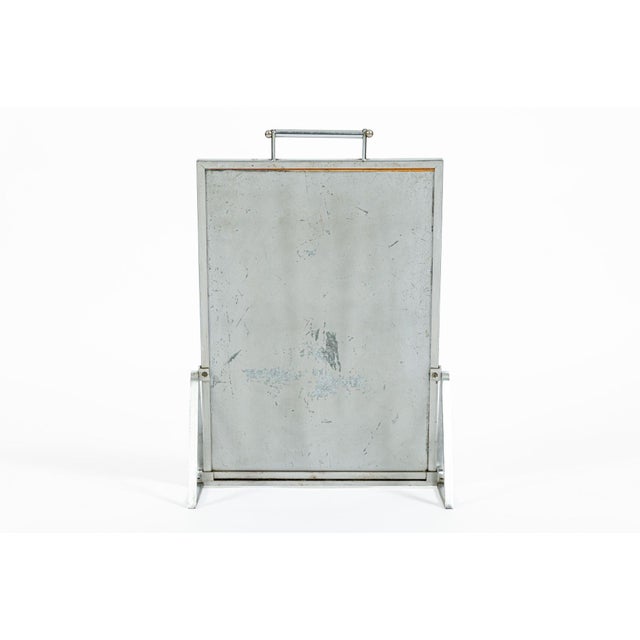 Metal Art Deco Modernist Metal Tabletop Vanity Mirror, 1930s For Sale - Image 7 of 12