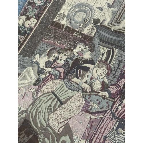 Mid-Century French Aubusson Style Jacquard Tapestry, 1960s For Sale - Image 15 of 18