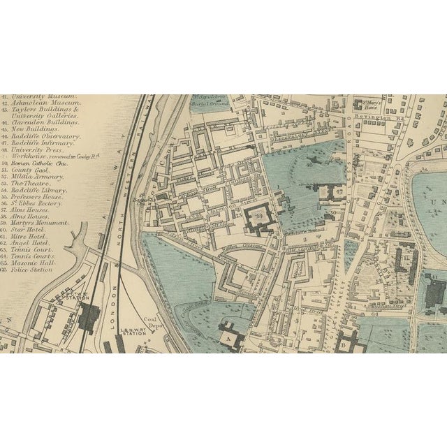 Map of Cambridge and Oxford with Victorian University City Plans, 1885 For Sale - Image 6 of 11