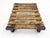 Wood Vintage Industrial Iron & Wood Coffee Table on Wheels, 1950s For Sale - Image 7 of 11