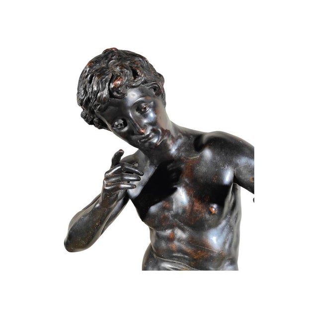 Italian Artist, Seated Youth, Patinated Copper, 1880 For Sale - Image 6 of 18