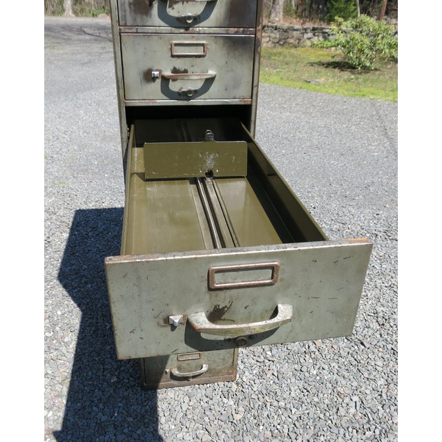 Vintage Industrial Metal File Chairish