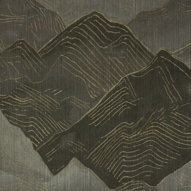 Schumacher Schumacher Atmospheric Landscape Panel Set Wallpaper In Misty Mountains For Sale - Image 4 of 5