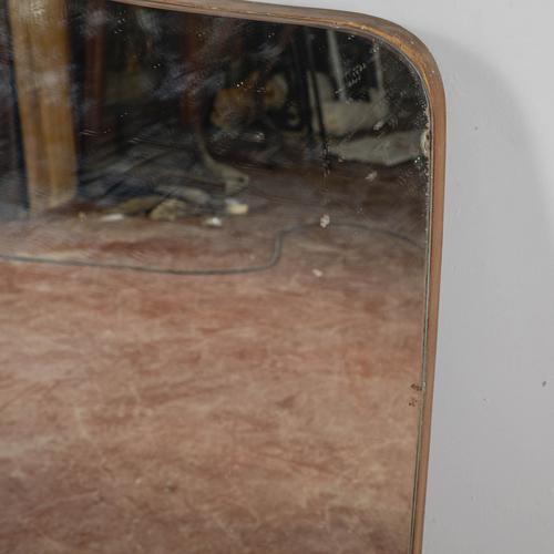 Large Shaped Mirror with Wooden Base For Sale - Image 6 of 7