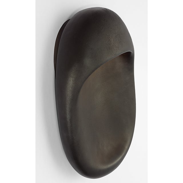 2020s Kelly Wearstler for Visual Comfort Signature Esculpa 14" Rounded Wall Light in Museum Bronze For Sale - Image 5 of 10