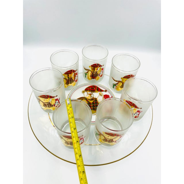 Vintage Culver Glass Company Holiday Bear Cocktail Set- 11 Pieces For Sale - Image 12 of 13