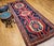 Red Antique Northwest Persian Runner Rug, Hand-Knotted Wool, Geometric Medallions Pattern, 4x10, Navy & Red For Sale - Image 8 of 18
