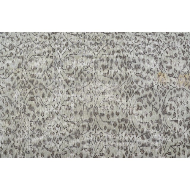 Olive 1960s Handmade Abstract Design Wool Turkish Area Rug For Sale - Image 8 of 11