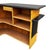 Black 1950s Restored Stacked Front Stacked L Shaped Rattan Bar W/ Nailhead Naugahyde Top For Sale - Image 8 of 17