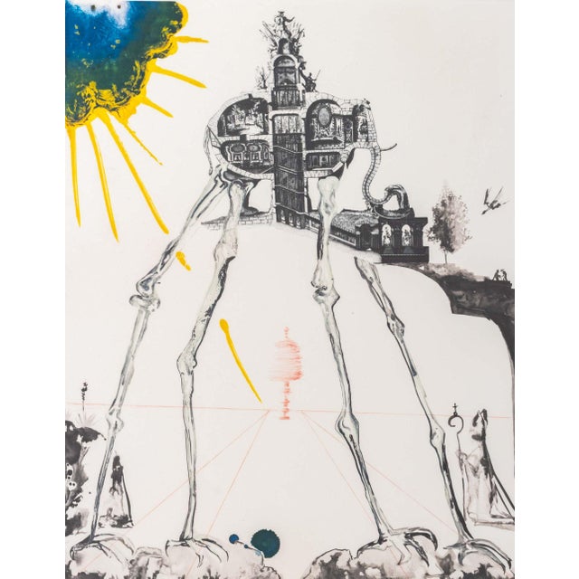 Salvador Dali (Spanish, 1904-1989), "Space Elephant", Etching and Photolithograph in Colors on Arches paper, 1971, from...