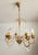 Vintage Hollywood-Regency Gold-Plated Cascade 6-Light Waterfall Chandelier with Crystal Pendants, 1960s For Sale - Image 12 of 18